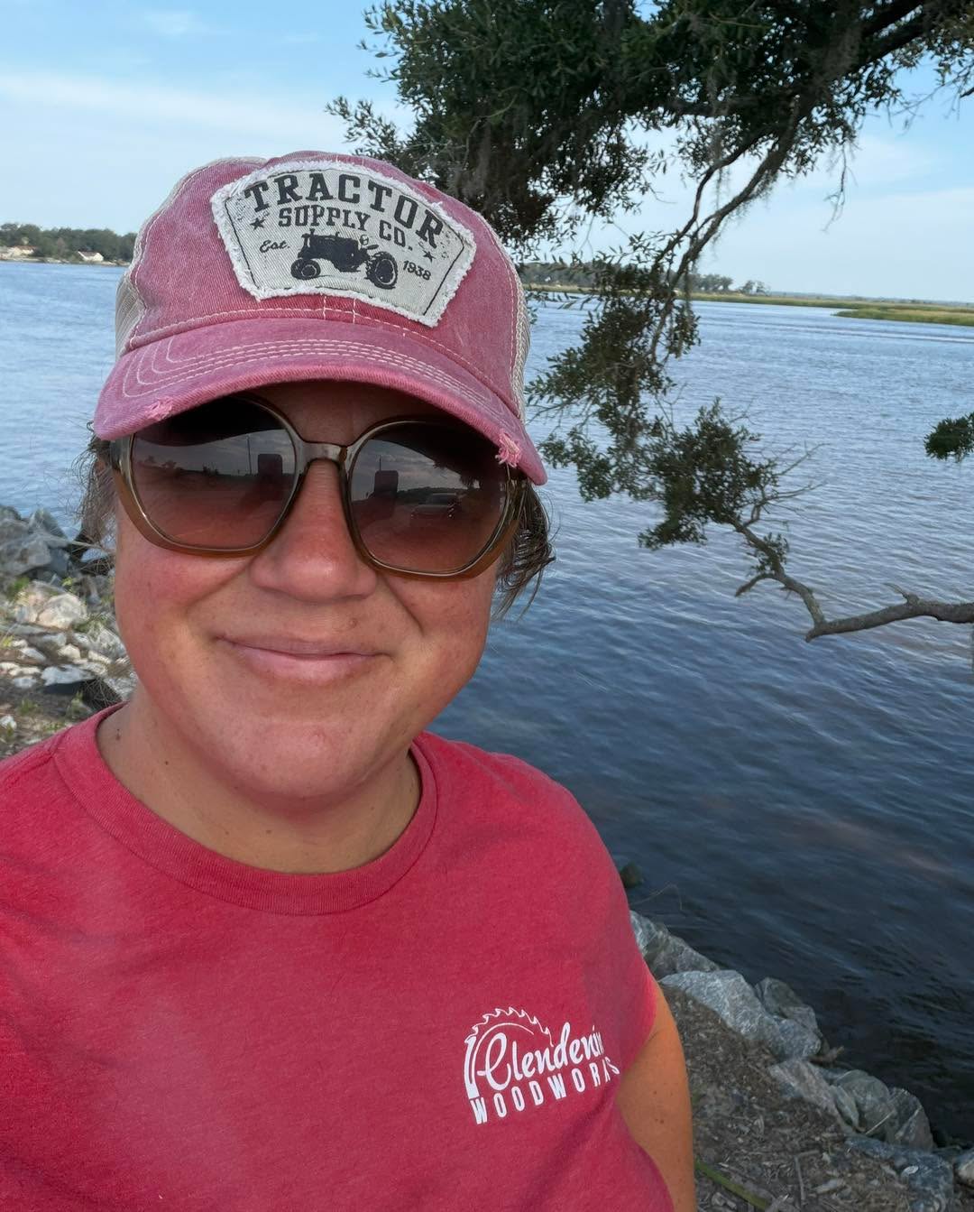 Emily beside the water